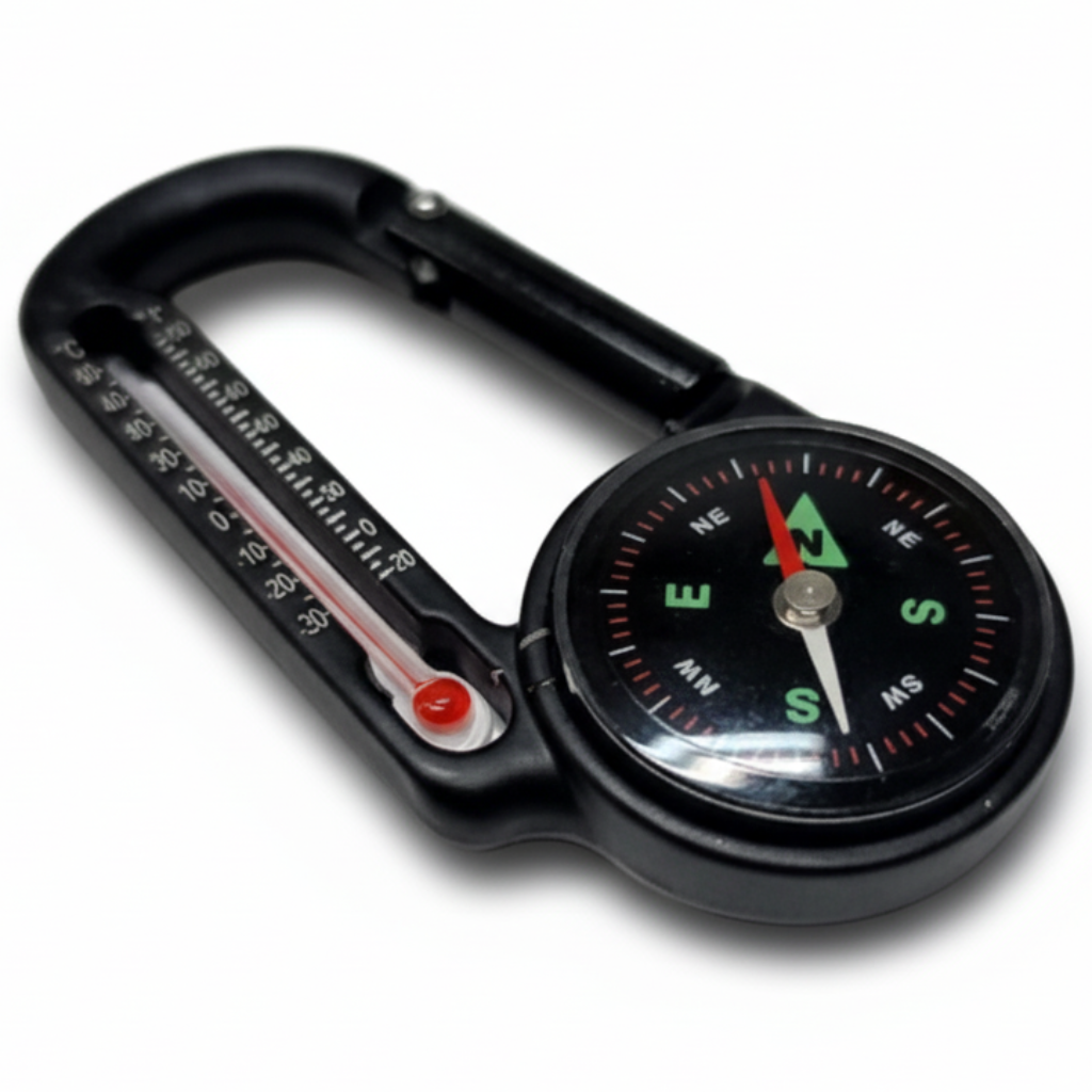 콘티 3IN1 나침반 온도계 카라비너 백패킹 등산 캠핑, 1개 11,900원