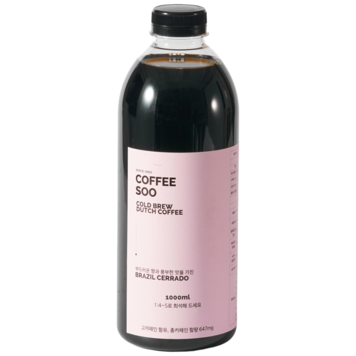 [런칭특가] 커피수 콜드브루 더치커피 원액 브라질 세하도 1리터, 1개, 1개입, 1L 9,900원