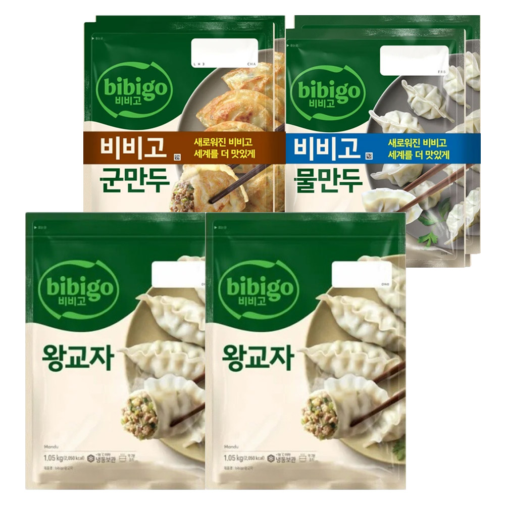 CJ 비비고 왕교자 혼합 6봉 (왕교자1.05kg+군만두450g+물만두370g 각 2봉), 1세트, 3.74kg 36,900원