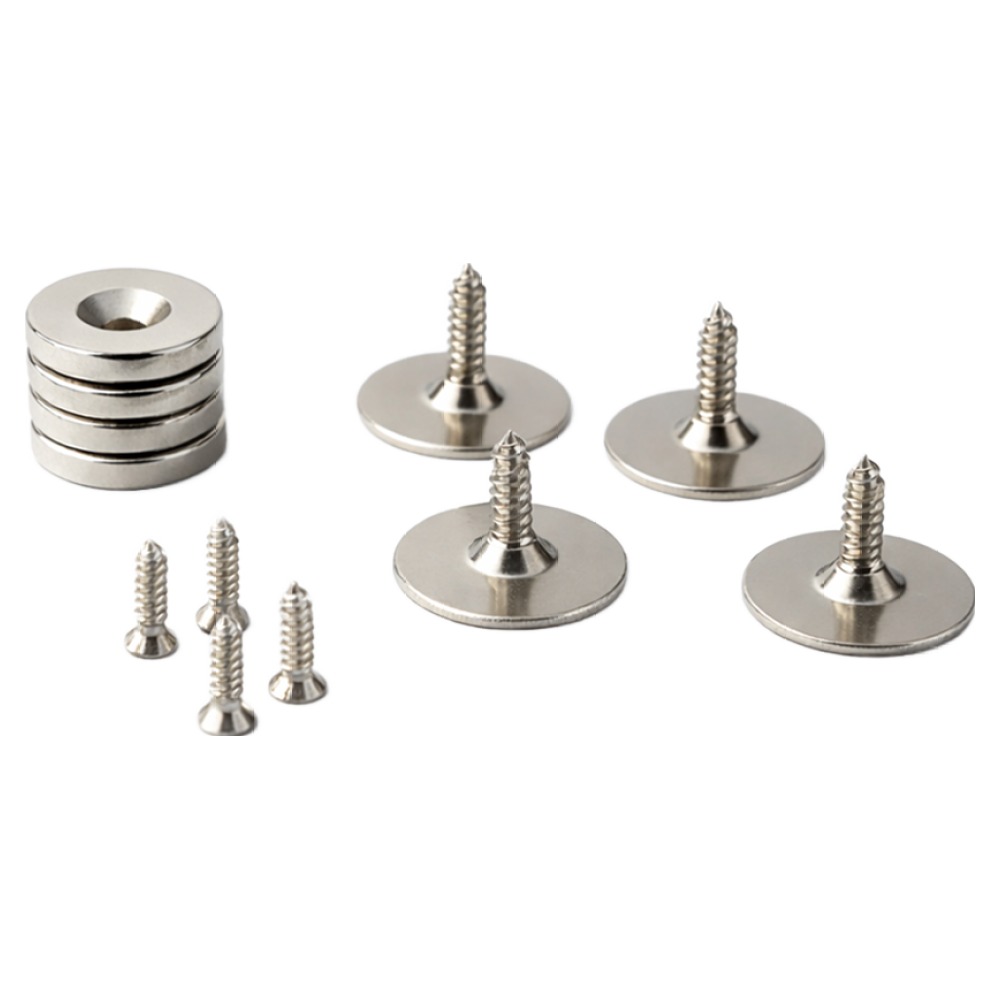 매립형 강력 자석 도어캐치 가구문 자석식 도어스토퍼 슬림 빠찌링, 4개, 실버 10,100원