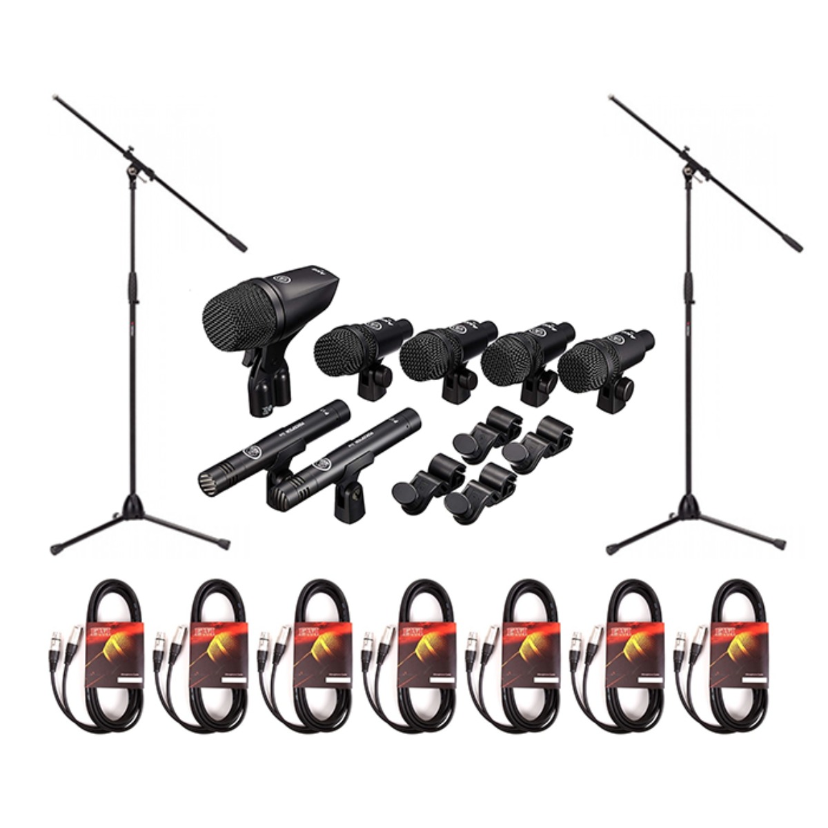 AKG DRUM SET SESSION1 드럼마이크 패키지 정품 / 마이크스탠드 2개 / 마이크케이블 5M 7개 720,000원