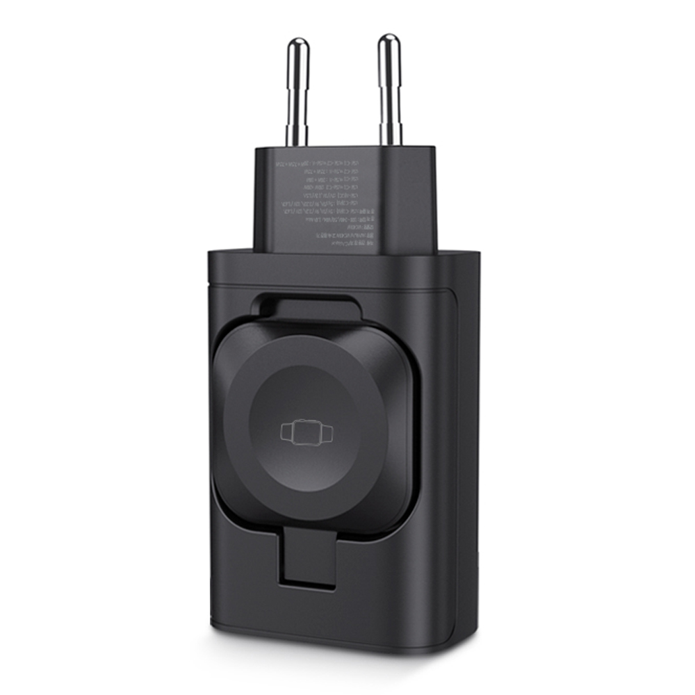 만렙 43W 애플워치 접이식 3포트 고속충전기, 블랙, 1개 25,500원