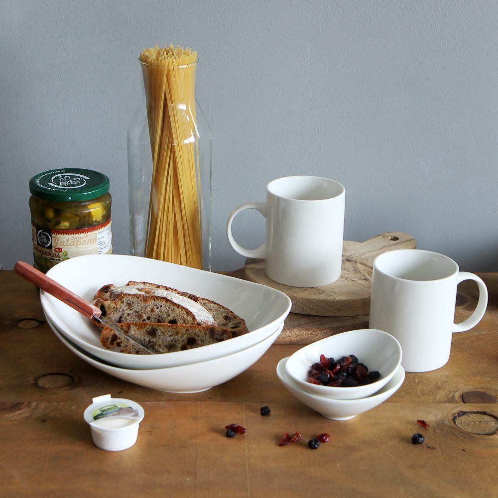 끌리메 크림화이트 머그 + 타원파스타볼 6p 세트 21,360원