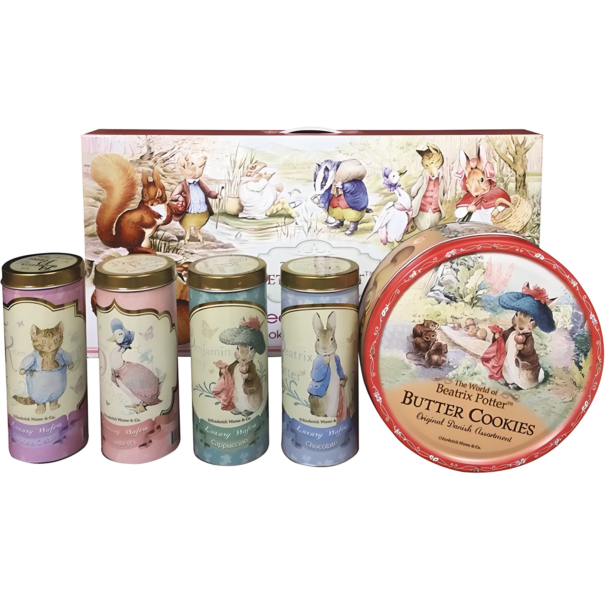 피터래빗 쿠키웨이퍼 쿠키 선물세트, 데니쉬 버터 쿠키 454g + 럭셔리 웨이퍼 롤 100g 4종, 1세트 24,500원