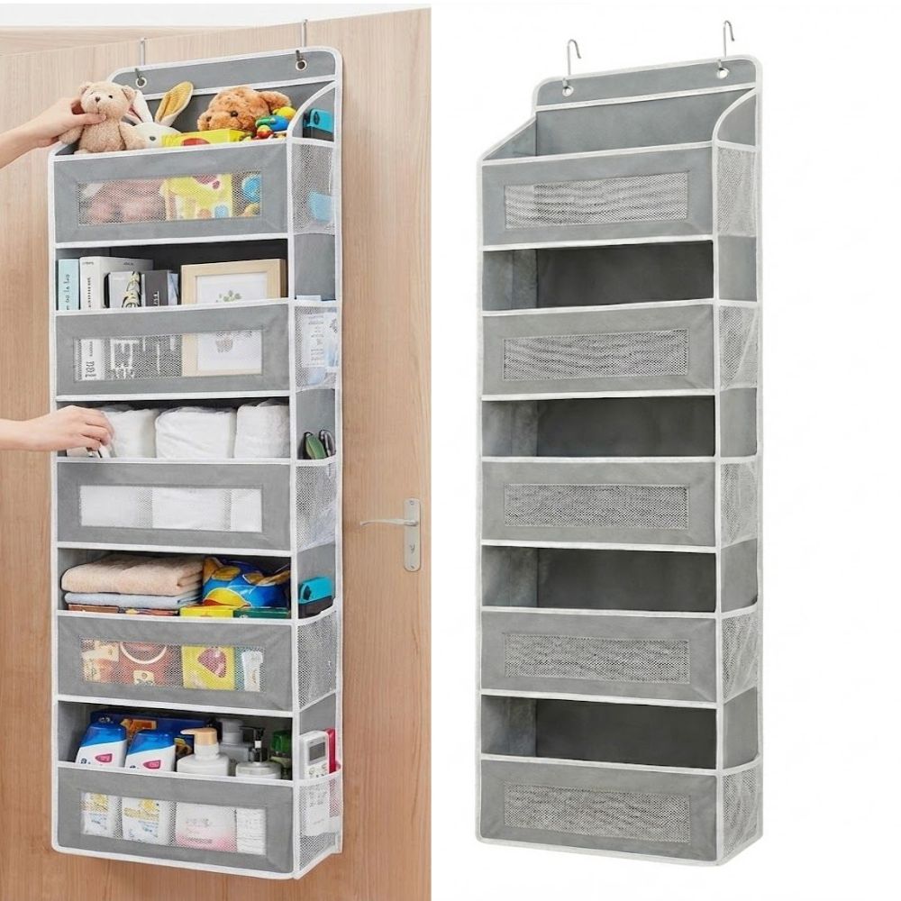 와니니 무타공 문걸이 정리 수납함, 1개, 회색 23,700원