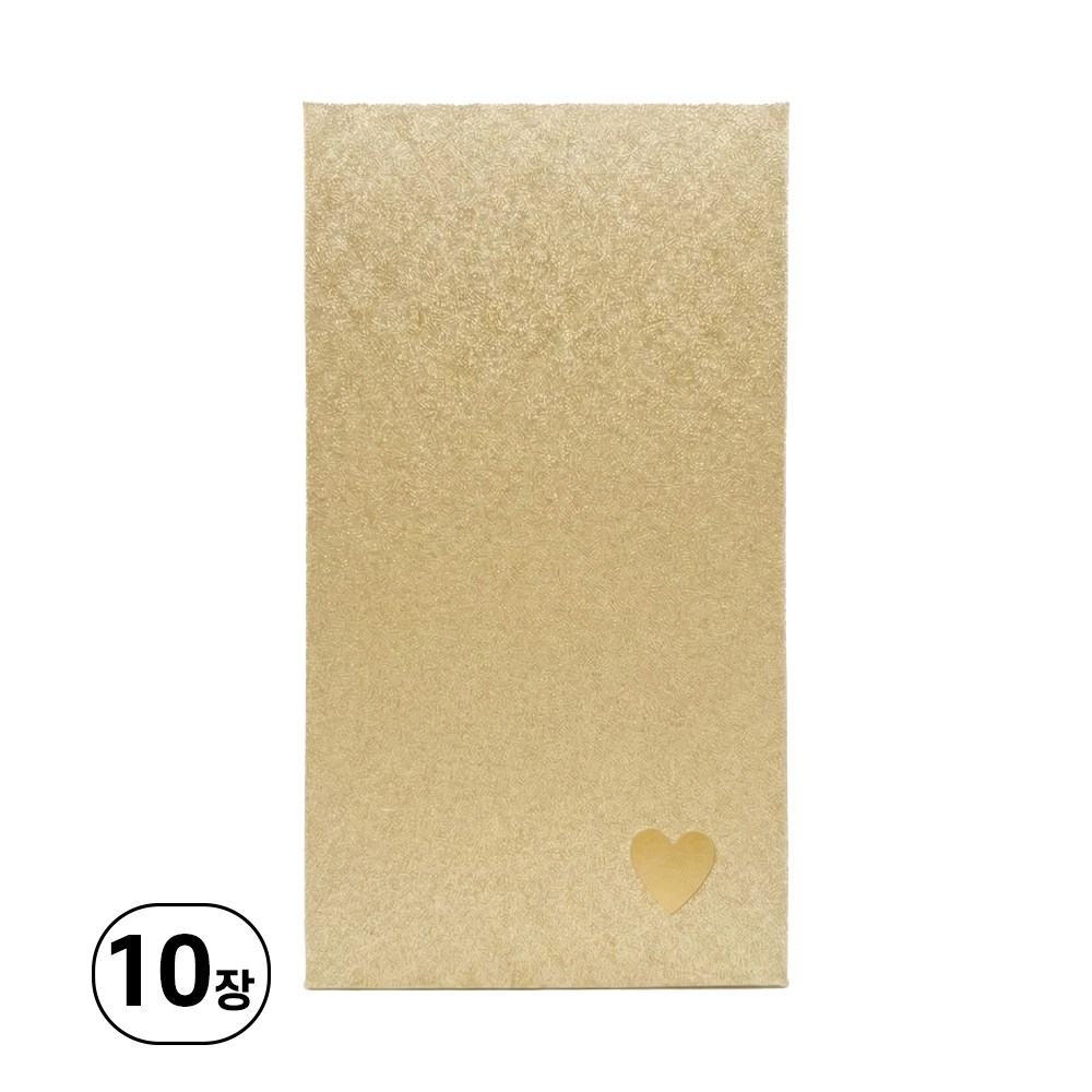 핏템 용돈 현금 봉투 고급 랑데뷰지 10p, 10개, 골드하트 9,900원