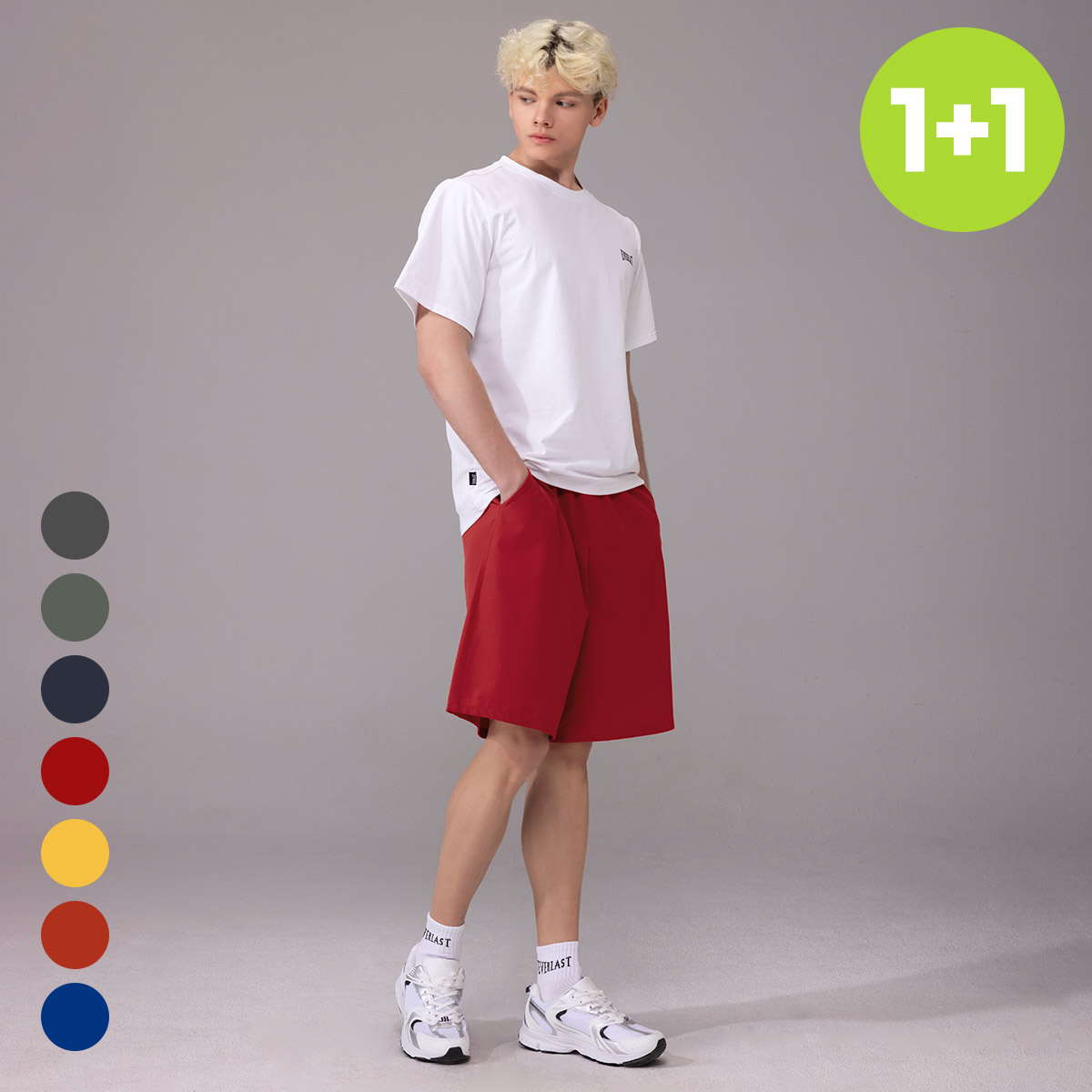 1+1 에버라스트 헬스 반바지 4.5부 러닝 쇼츠 39,800원