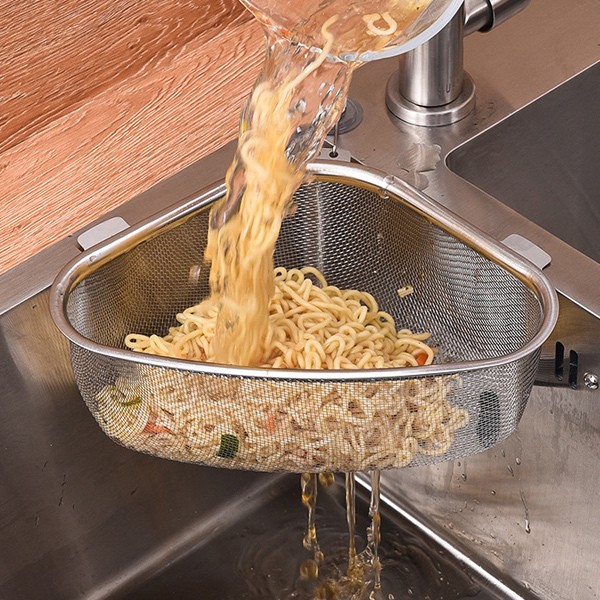 미노앤슈 살림 자취 주방 아이템 음식물 쓰레기 수거 싱크대 코너 실버 거치대, 1개 18,900원