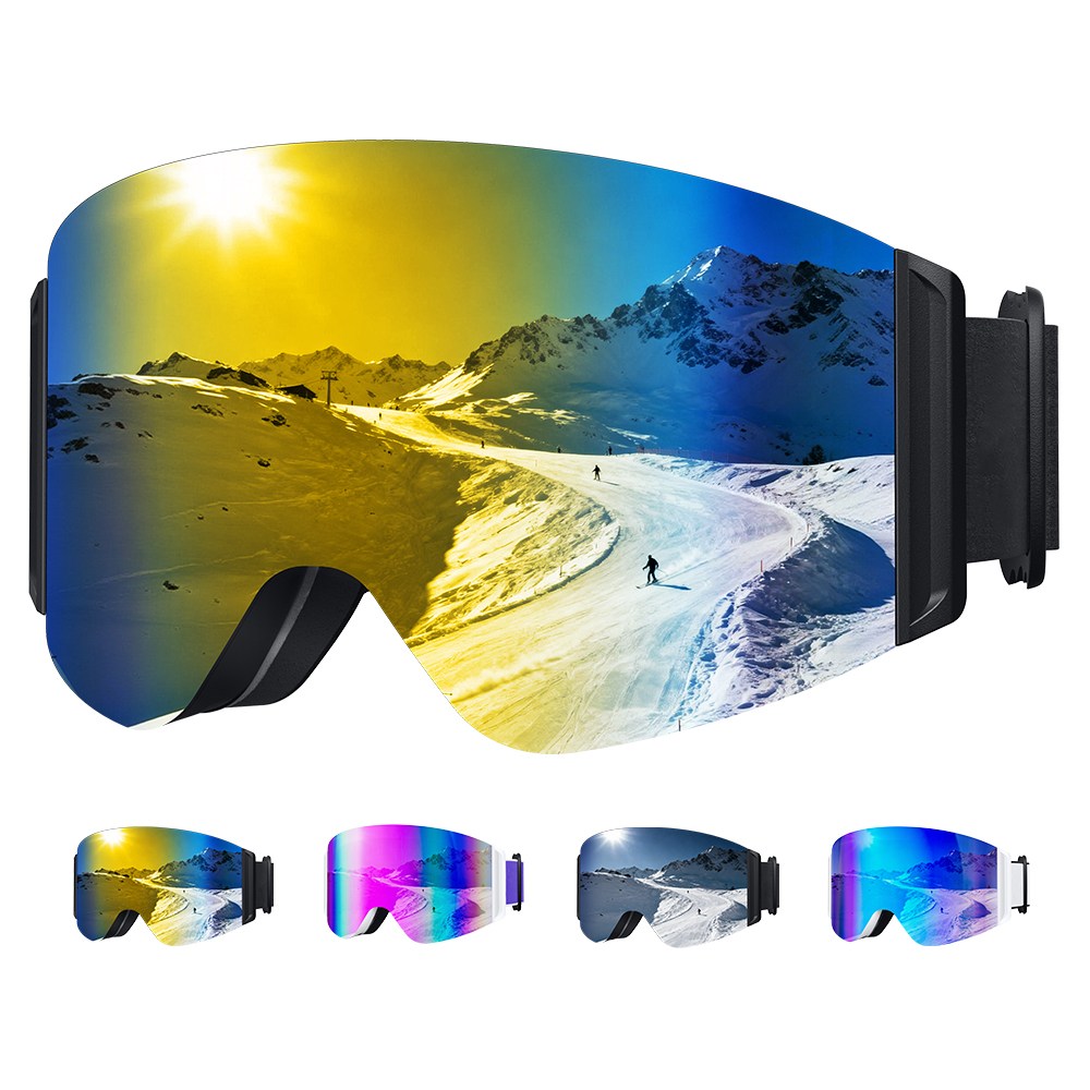Moteur 스키 고글 김서림 방지 겨울 보드 방풍 스노우 선글라스 스키 안경 조절 벨트  스포츠 고글 남녀공용 63,800원