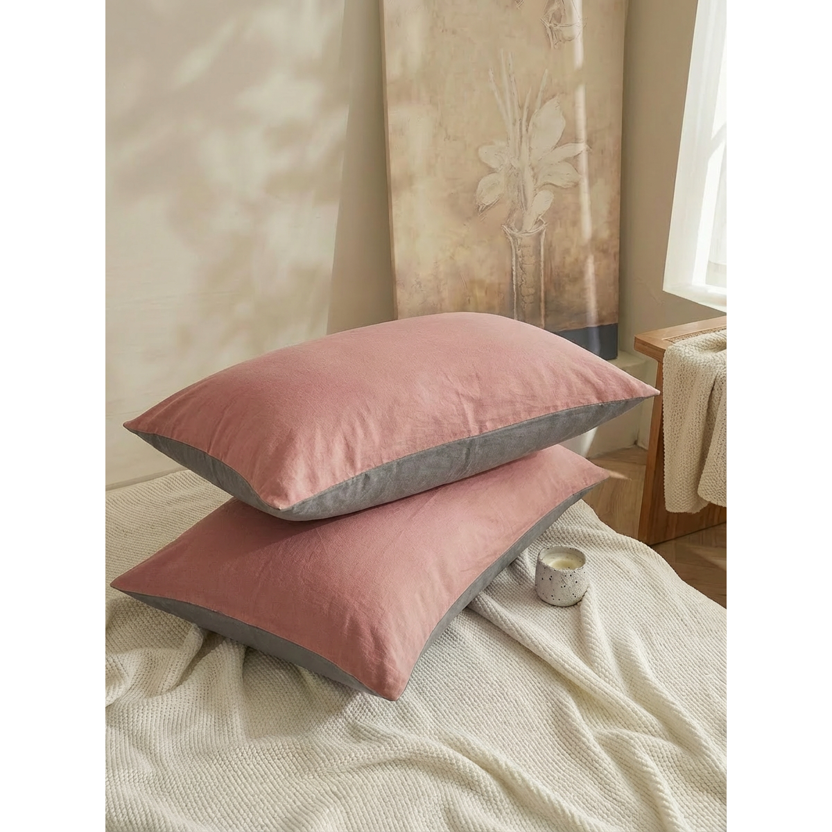 포니홈 양면 리버시블 호텔 베개커버 2p 자루형 5070 11,900원