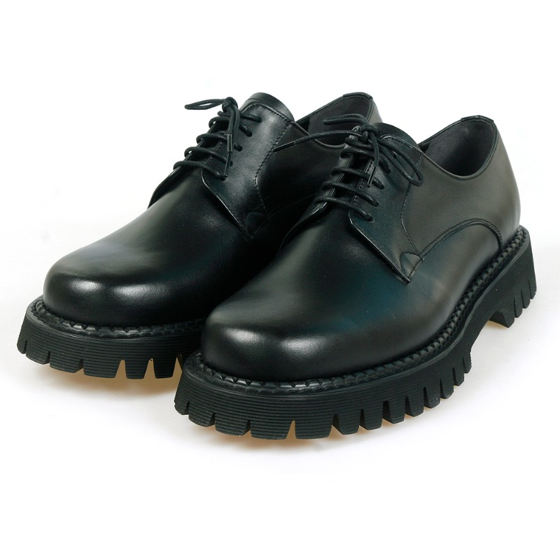 RHJ-20-09 블랙 해피슈즈 러그솔 더비 남자구두 수제화구두 국내제작 202,000원