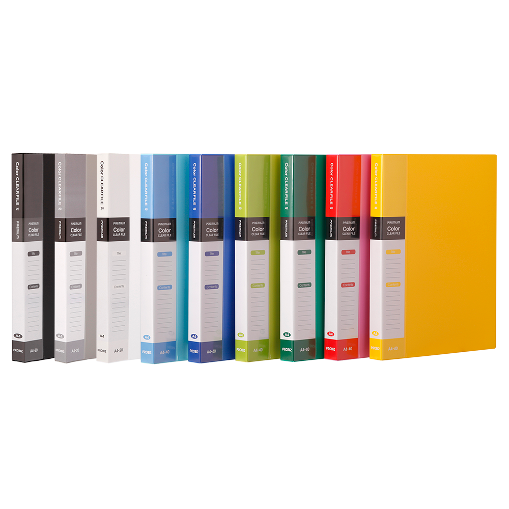 프로비즈 프리미엄 클리어파일 20매 40매 A4, 회색 3,100원