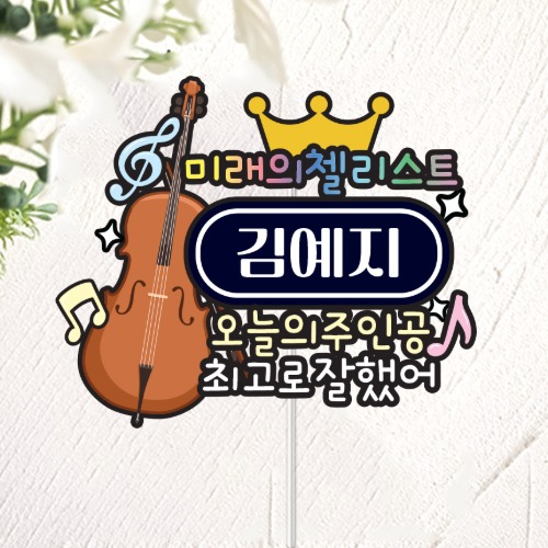 첼로 첼리스트 콩쿨 연주회 학예회 응원 축하 토퍼 DLV 10,500원
