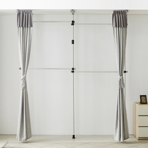 업그레이드 심플 4단 커튼 행거, 아이보리 + 연그레이 104,300원