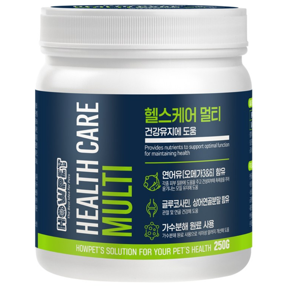 하우펫 헬스케어 멀티 (종합 영양제) 알러지예방 피부질환 관절건강 연골보호, 종합영양제, 250정, 1개 9,900원