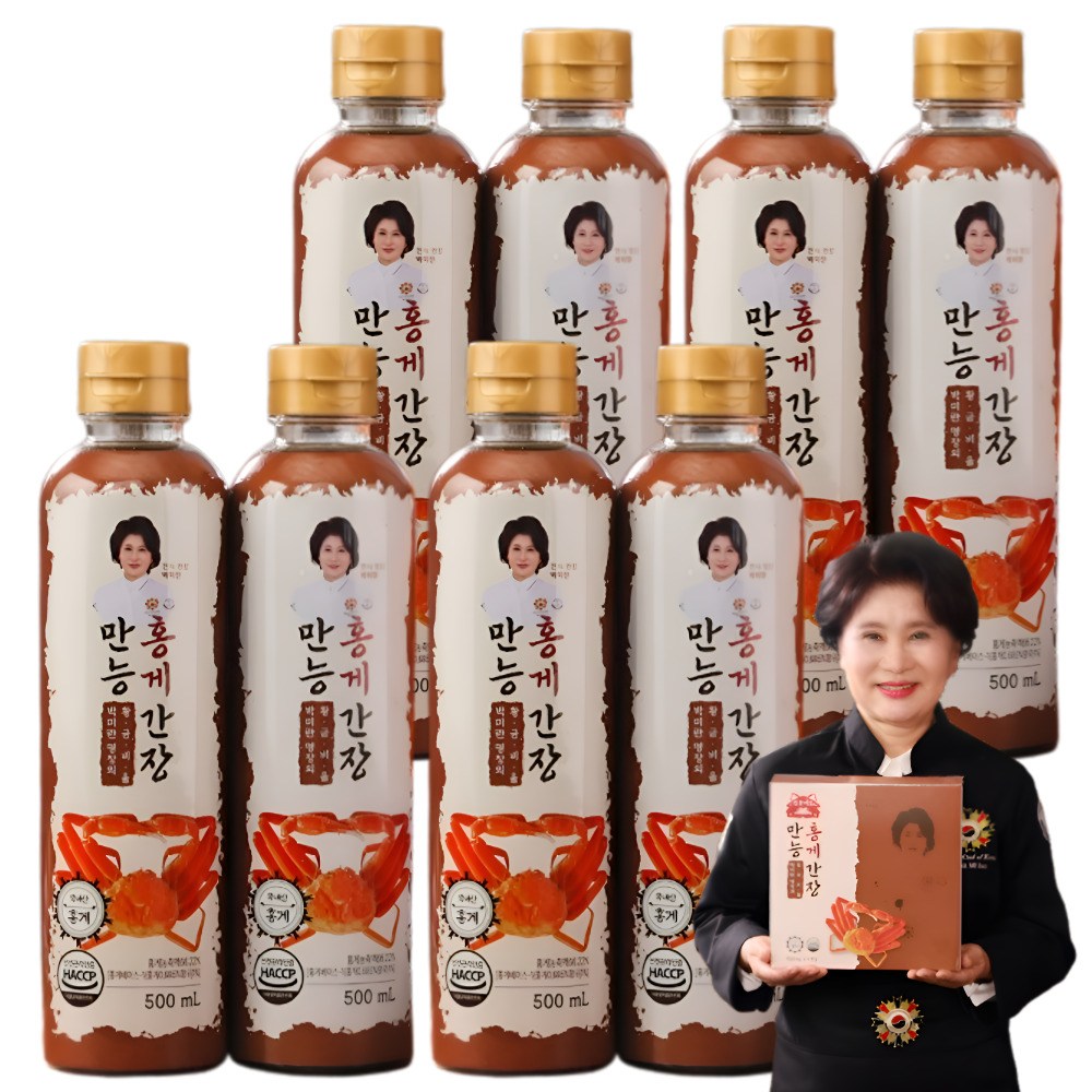 [홈쇼핑]쇼핑브로 박미란 만능 홍게 간장, 1세트, 4000ml 39,900원