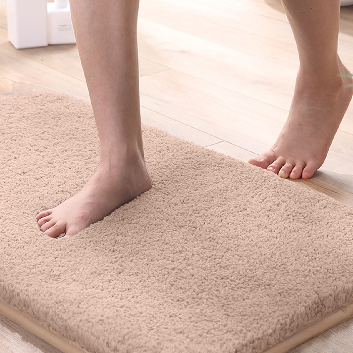 HUIstore 빨아쓰는 호텔 욕실 발매트, 연베이지 15,000원