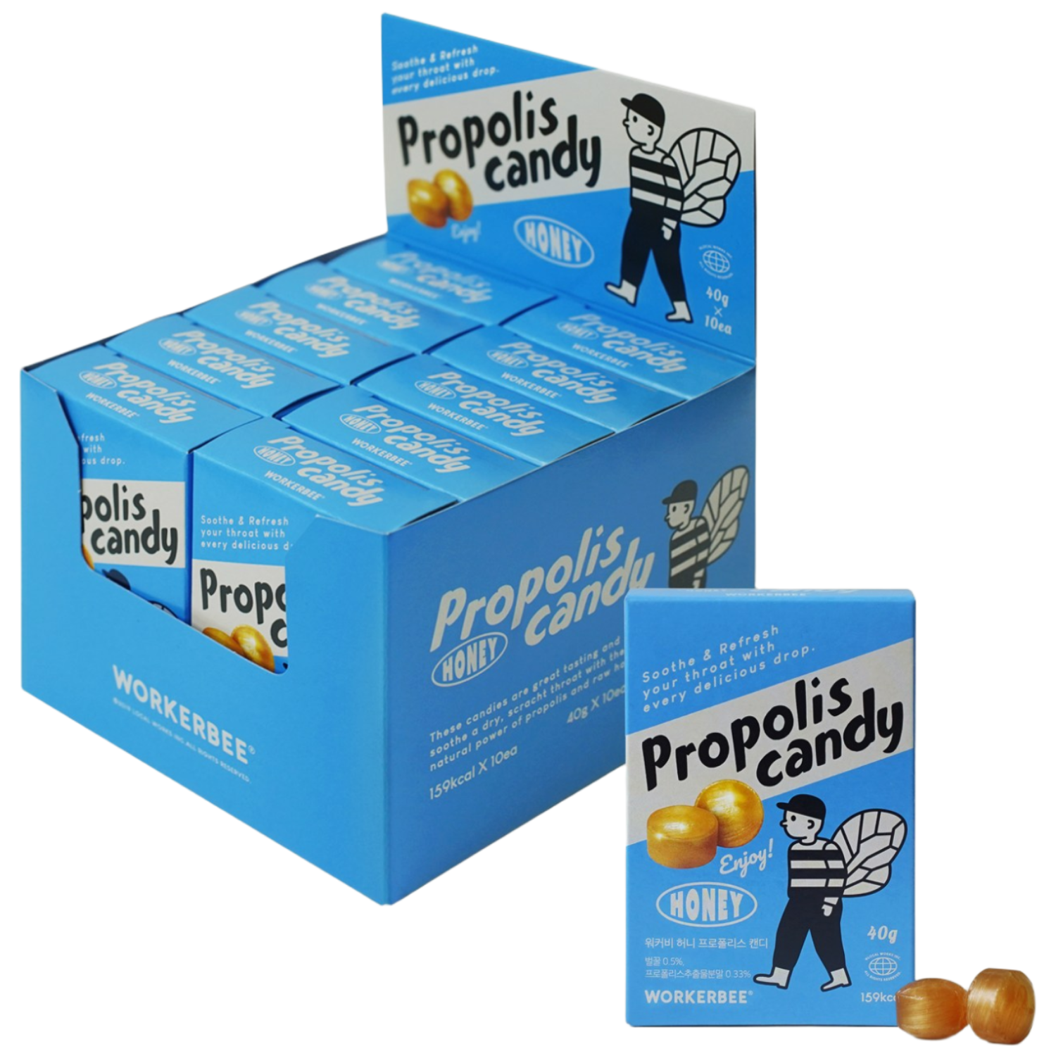 워커비 허니 프로폴리스 목캔디, 40g, 10개, 10개, 40g 30,000원