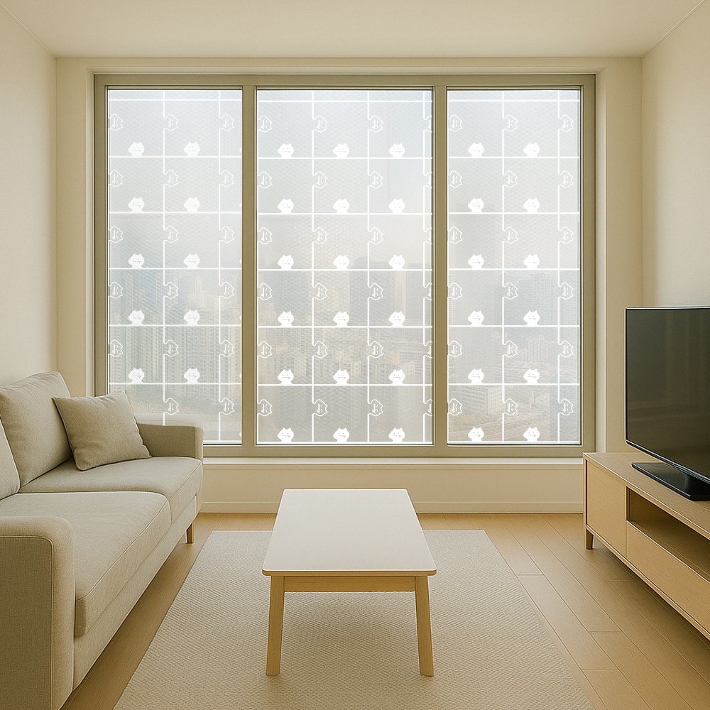 [딱포미] 물없이 붙이는 뽁뽁이 -더블- 퍼즐캣 1m x 10m 겨울 단열뽁뽁이 단열창문뽁뽁이 결로방지 난방비절감 필수템, 1개 29,800원