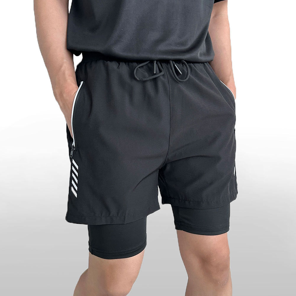 남자 투인원 일체형 숏 레깅스 반바지 16,900원