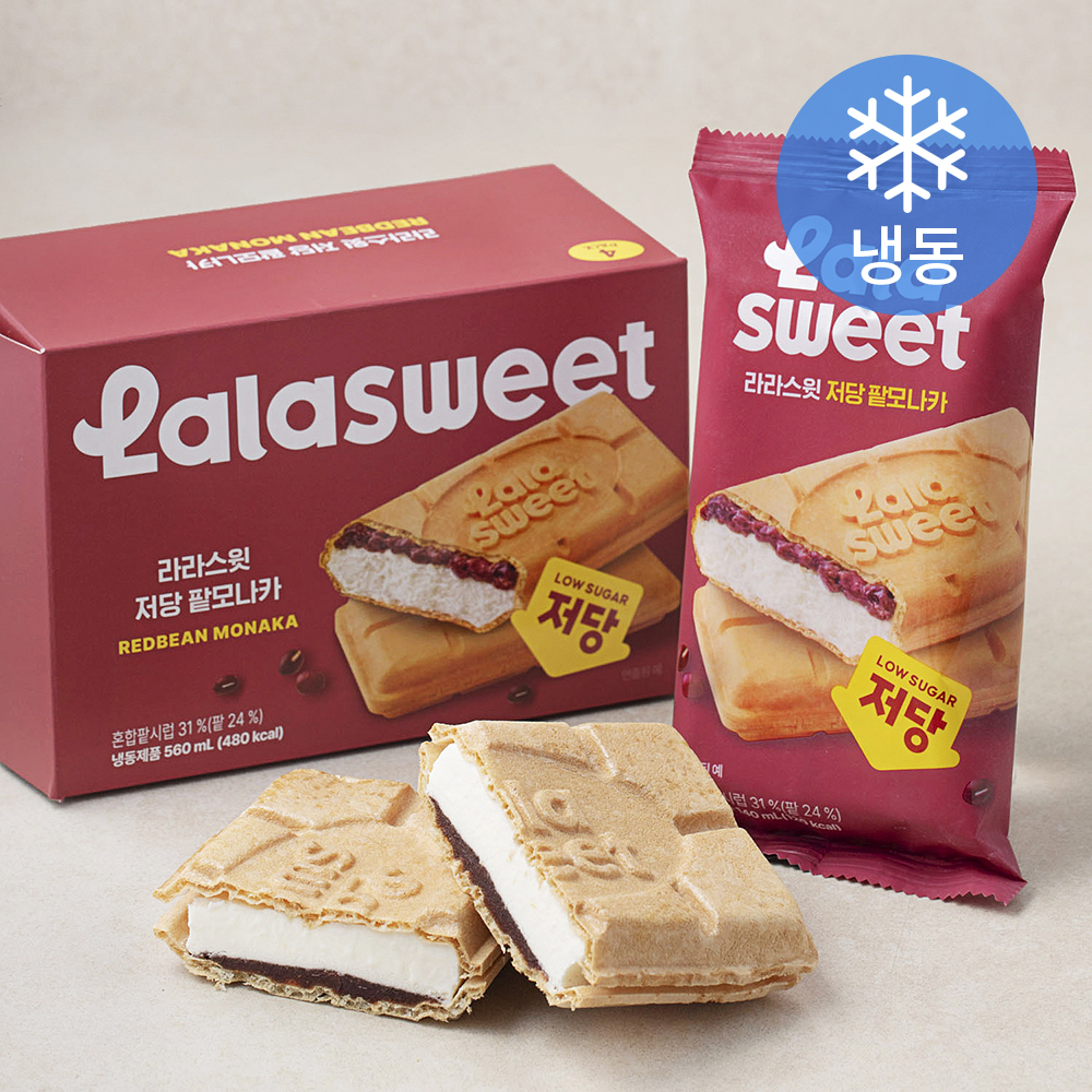 라라스윗 팥 모나카 아이스밀크 (냉동), 140ml, 4개입, 1개 9,400원
