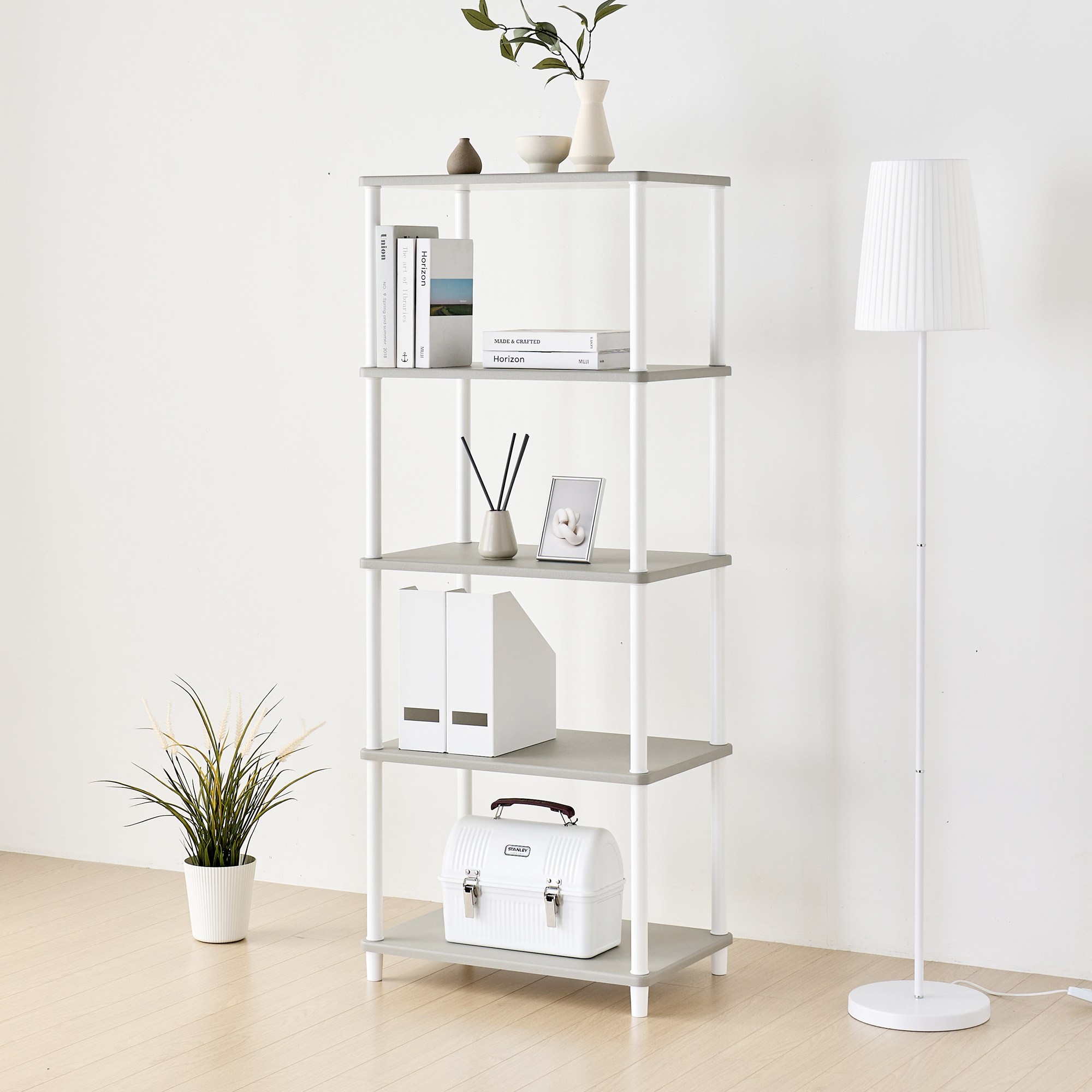 [색상리뉴얼행사] 국내생산 튼튼한 조립식 2단 렌지대 전자렌지수납장 다용도주방선반 밥솥다이, 5단, 그레이 47,900원