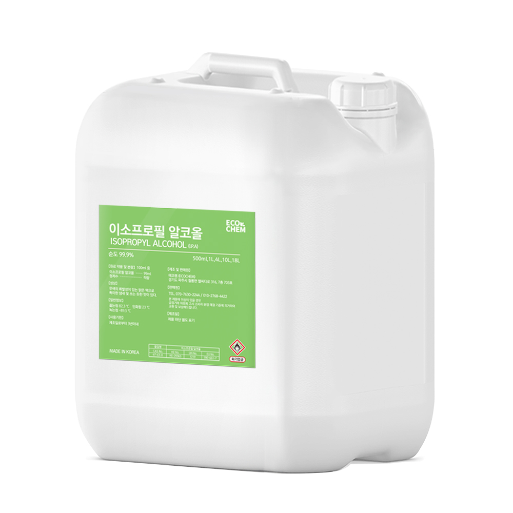 초대용량 이소프로필알코올 99% 4L,10L,18L 유막제거제 소독제 살균제 원료 PCB세척제, 3D레진프린터 시약 29,800원