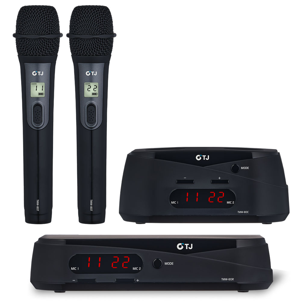 TJ미디어 TMW-80 무선마이크 태진 노래방 코인노래방 2채널 충전용 310,000원