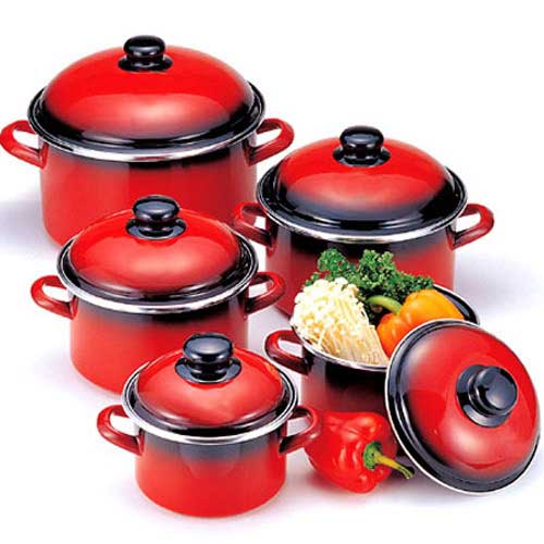 이엘오 ELO법랑냄비5종세트 인덕션냄비 빨간법랑 홈쇼핑냄비 142,600원
