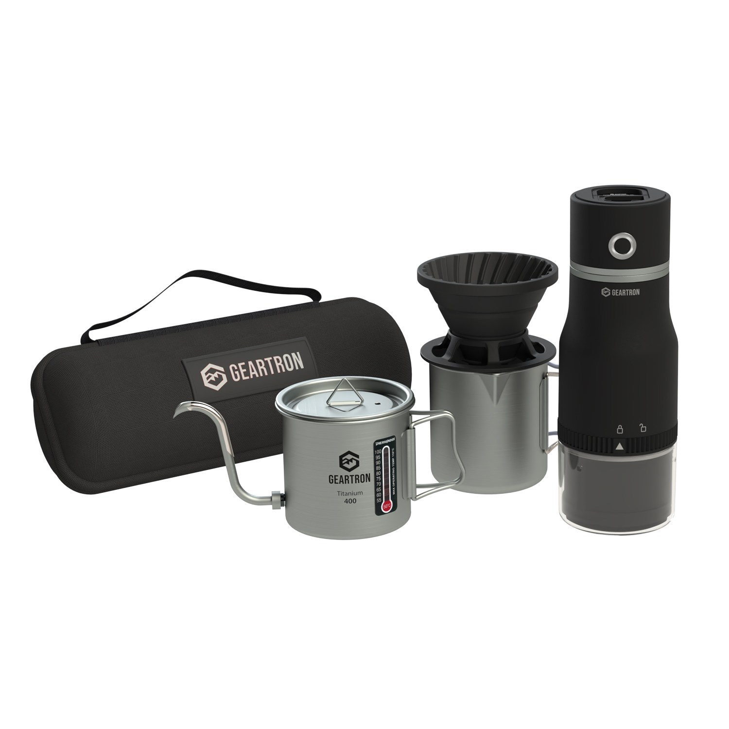 기어트론 포트브루 티타늄 브루잉 키트, 블랙 커피그라인더 (GTPGCB20B-KR) 175,500원