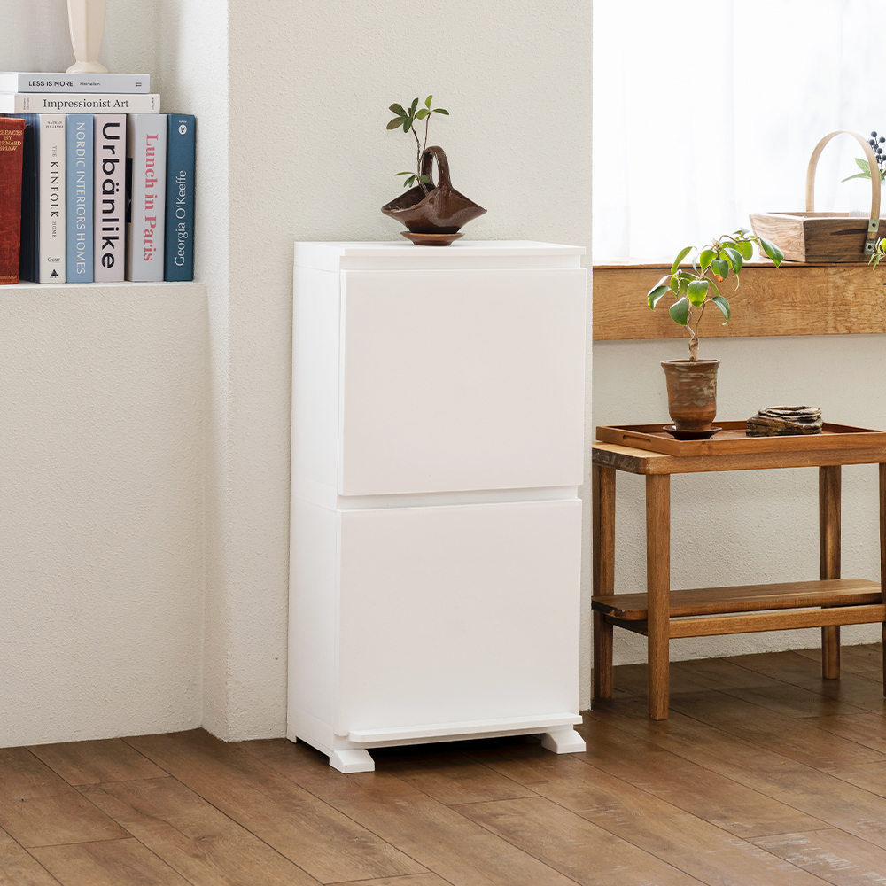 모다리빙 국내제조 틈새수납장 슬림수납장 분리수거함, 화이트, 1개 39,900원