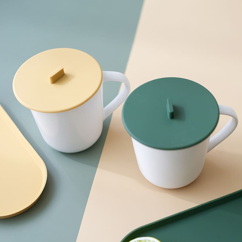 카밀리아 실리콘 머그리드 컵뚜껑 커버 덮개, 브라운, 4개 9,310원