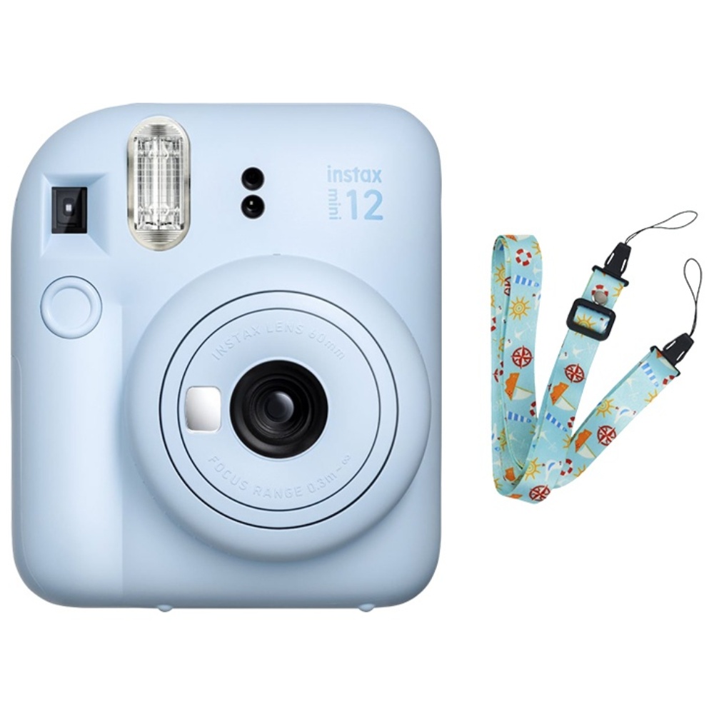 후지 인스탁스 미니12 즉석카메라+스트랩, 파스텔블루+블루, 1세트 129,000원