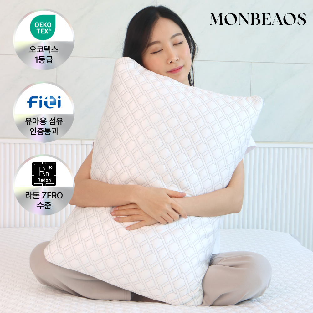 [50x70 대형] 몽비오스 시원한 양면 냉감 여름 쿨베개 커버 지퍼형 쿨링베개 16,900원