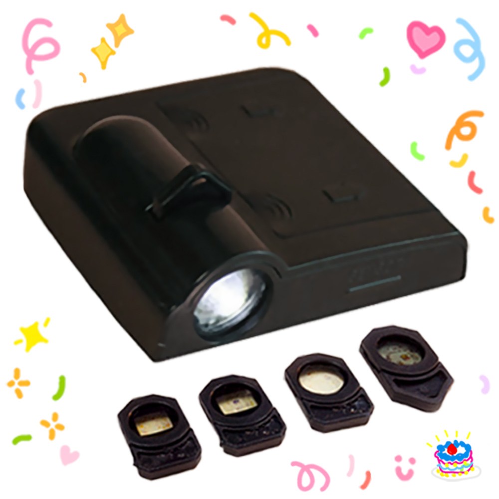 생일 파티 미니빔 프로젝터 본체 + 배경칩 4개 세트, 단품, 1개, 현재가 5,390원
