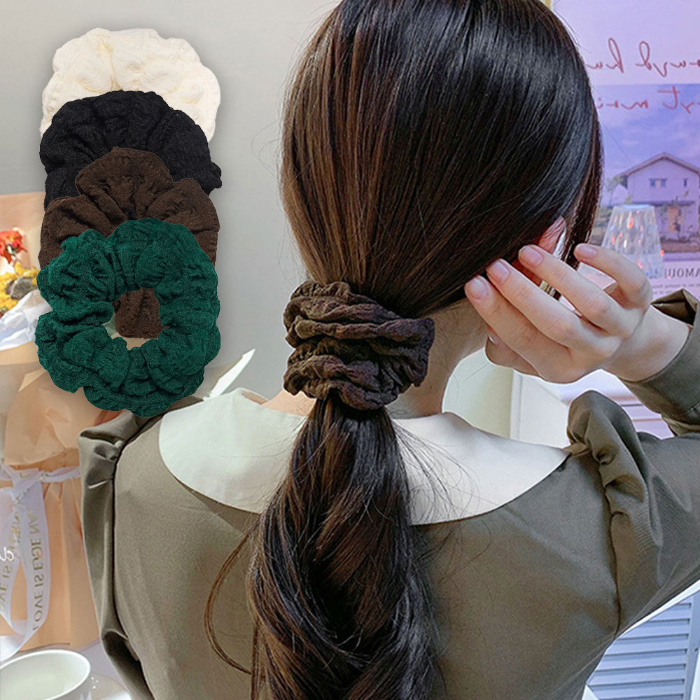 코욜하우키 [4개 세트] 데일리 곱창밴드 여성 헤어 곱창 머리끈 반묶음 포니테일 헤어끈 8,900원