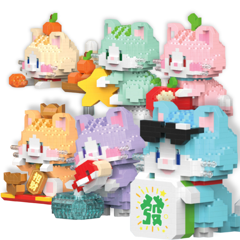 [나노킹-감성블럭] 고양이 시리즈 나노블럭 / DN024, 6개, 세트 21,900원