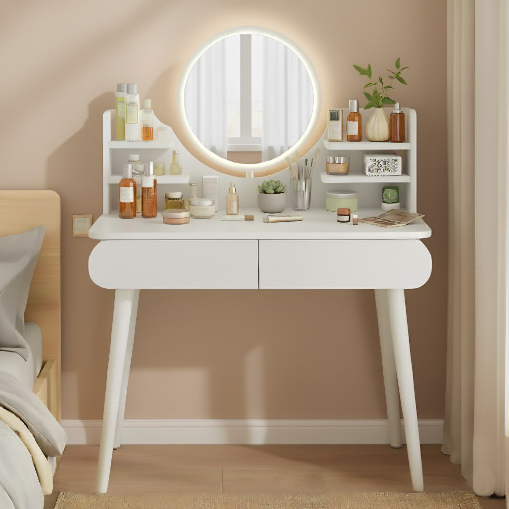 아르디스 원형 서랍 거울 수납 화장대 800 48,300원