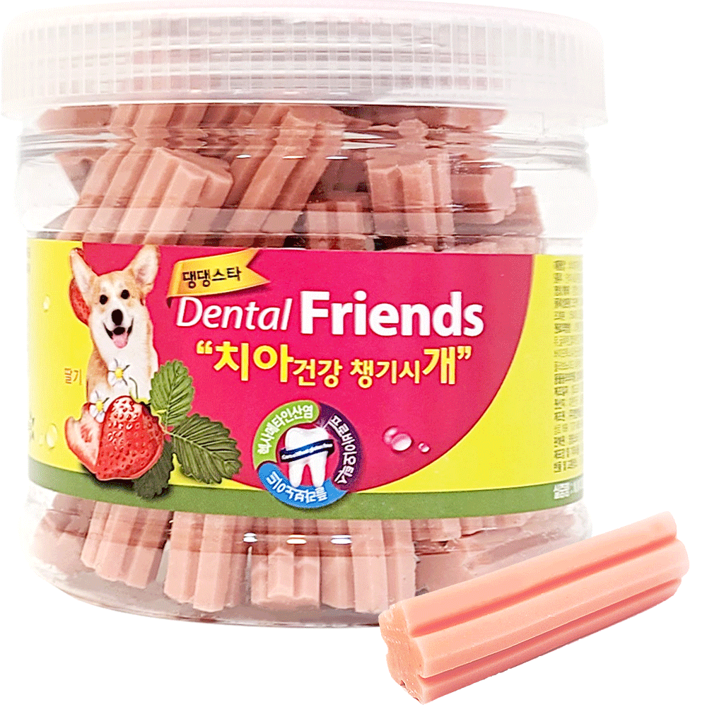 댕댕스타 강아지 덴탈프랜즈 챙기시개 껌, 딸기, 300g, 1개 6,800원