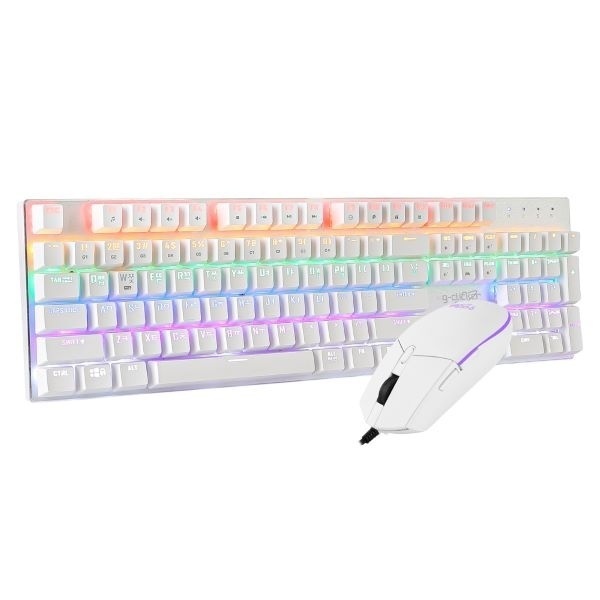 지클릭커 슈퍼히어로 GMK-510X 기계식 게이밍 유선 키보드마우스 세트(화이트), 단일상품, 1개 34,900원
