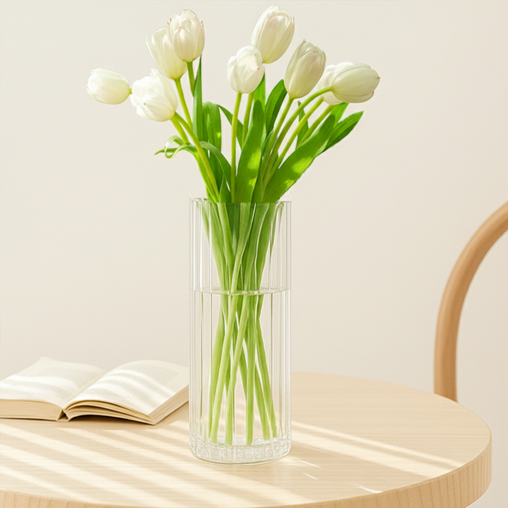 조인메이드 안깨지는 아크릴 꽃병, 투명줄무늬 6,700원