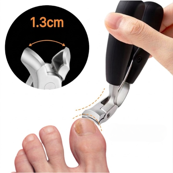 손톱깍이 곡선형 두꺼운 손톱이 튀지않는 네일 클리퍼, 1개, 블랙 12,300원