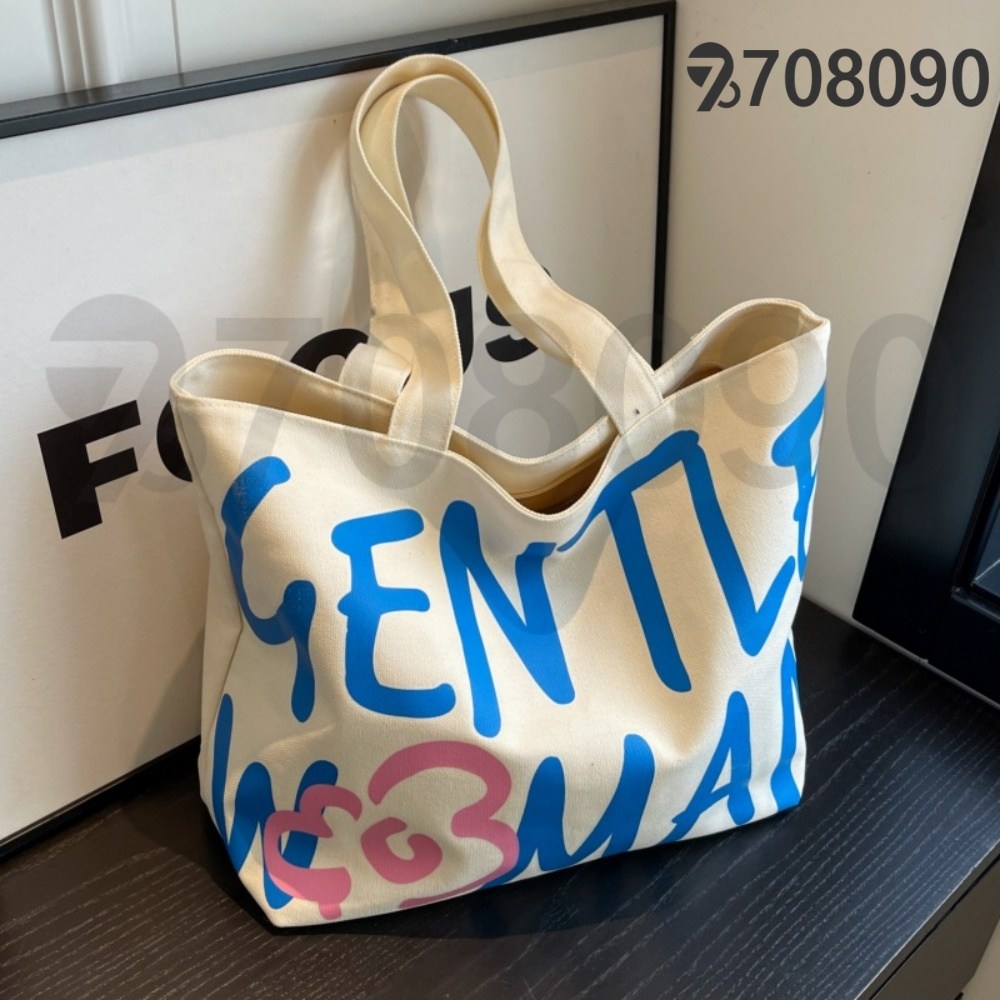 708090 여성 대용량 레터링 캔버스 토트 숄더백 18,200원