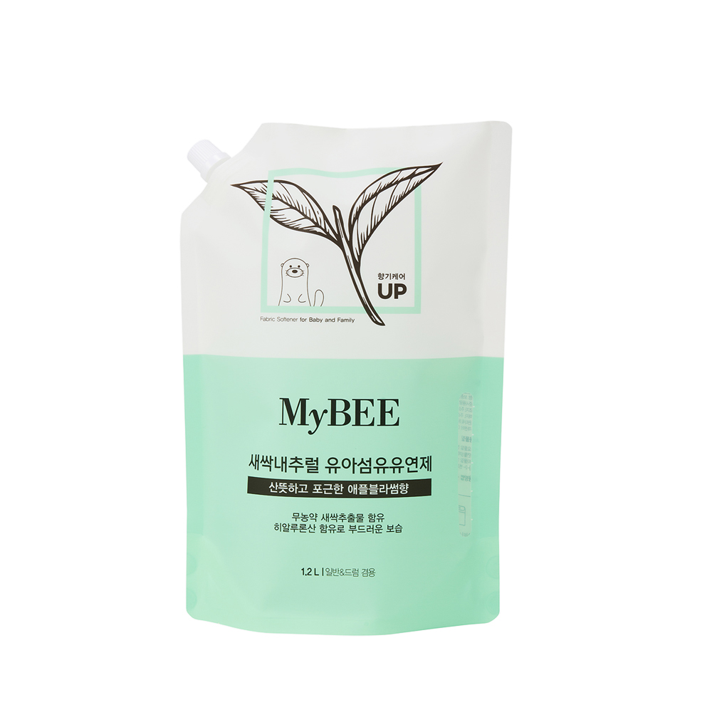 마이비 유아용 새싹 내추럴 섬유유연제 애플블라썸향 리필, 1.2L, 1개 5,900원