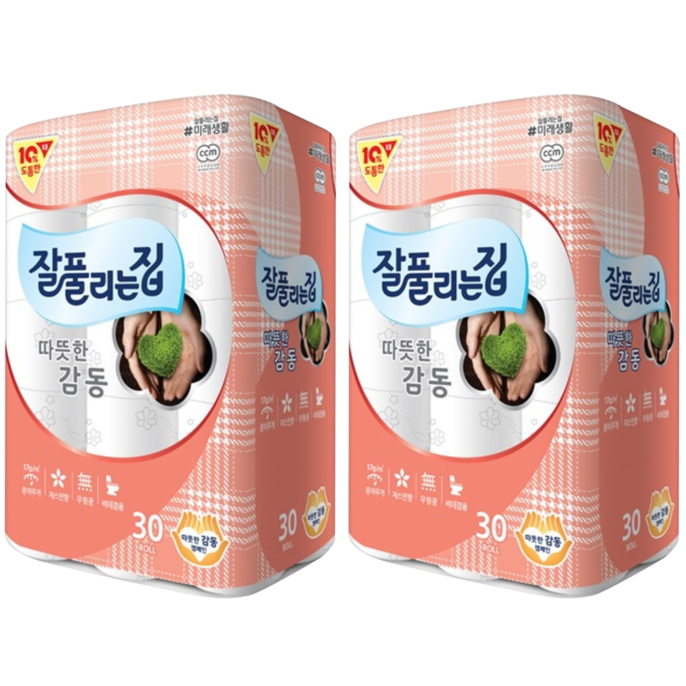 잘풀리는집 따뜻한감동 3겹 데코 고급롤화장지 22,800원