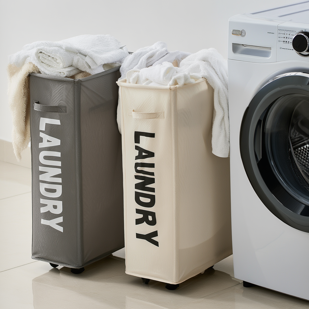 밀로뉴 바퀴달린 슬림 틈새형 대용량 빨래바구니, 화이트 15,100원