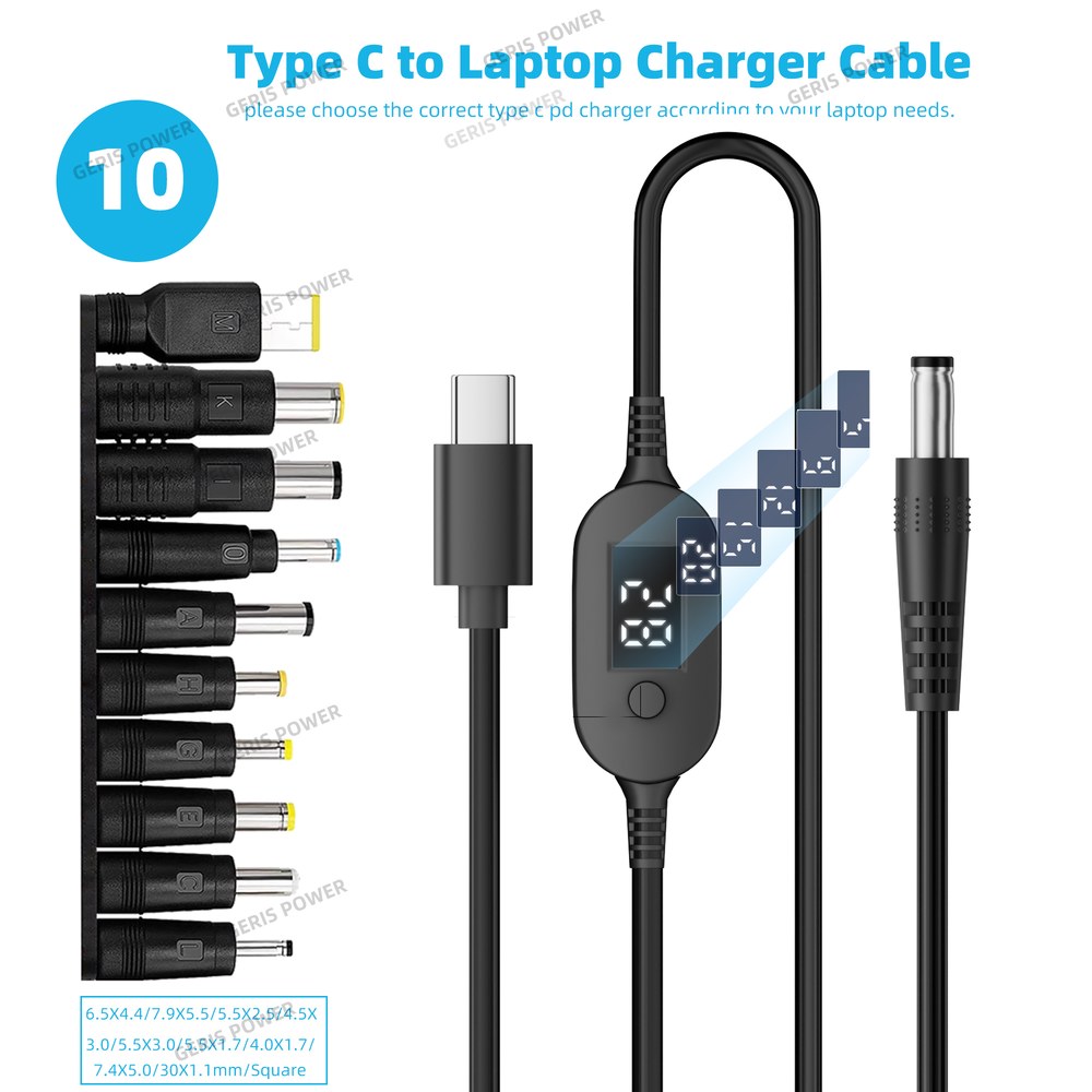 모니터전원선 케이블 USB C to DC 파워 부스트 140W 5V 9V 12V 15V 20V 28V 전압 어댑터 커넥터 노트북 라우터용 15,900원