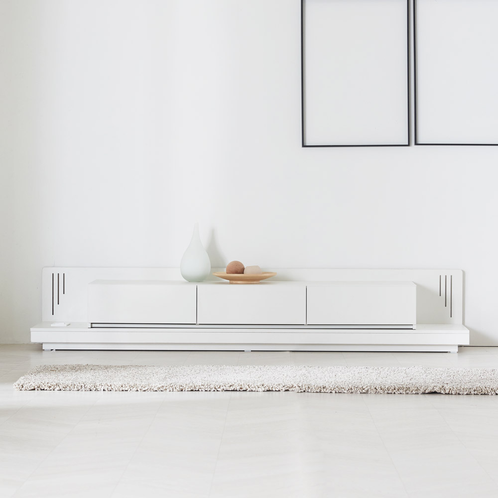 파로마 리안 LED 익스텐션 수납거실장 방문설치, 화이트 185,400원