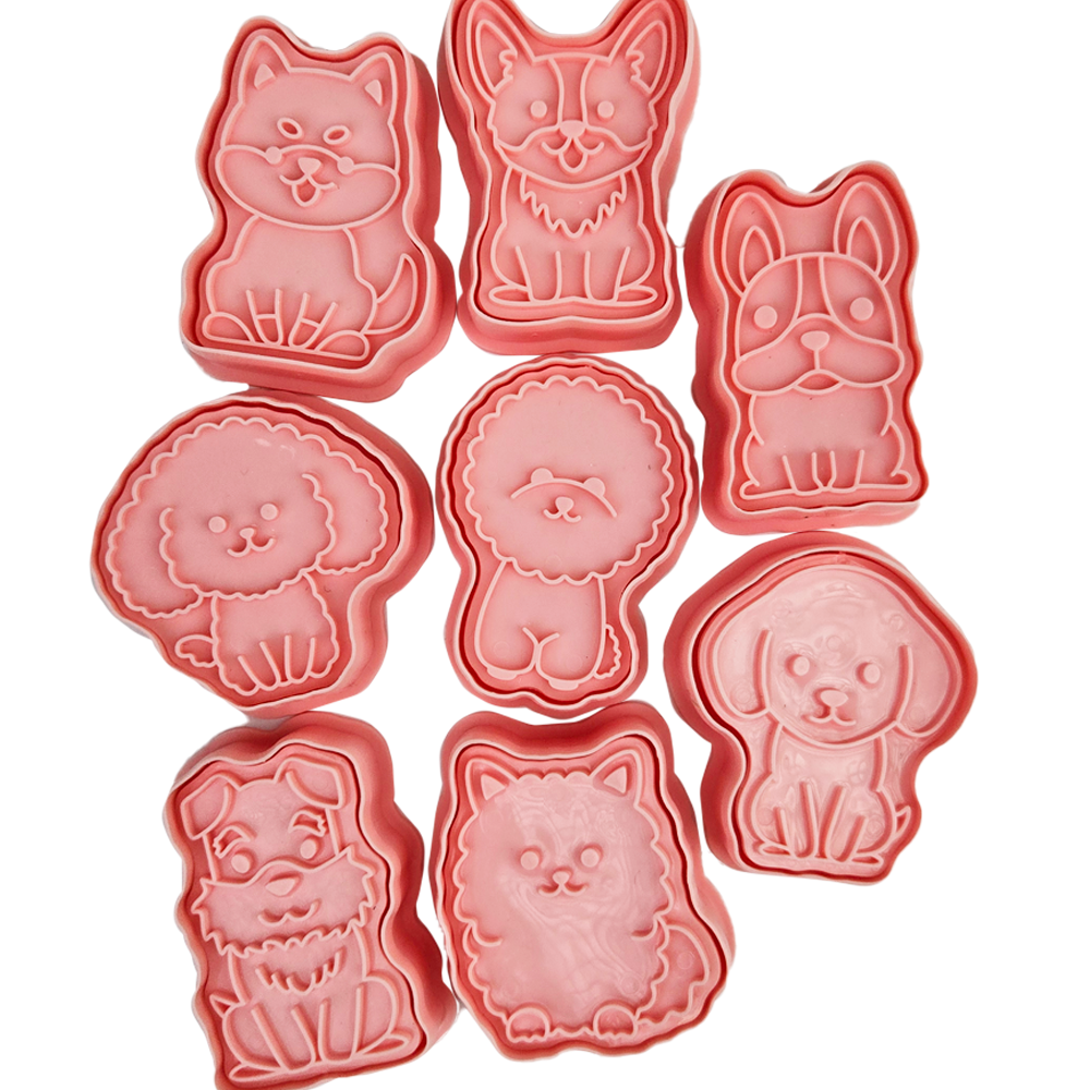 캐롯캐롯 강아지 쿠키틀 클레이몰드 베이킹도구 8종 (밀대 증정) 9,300원