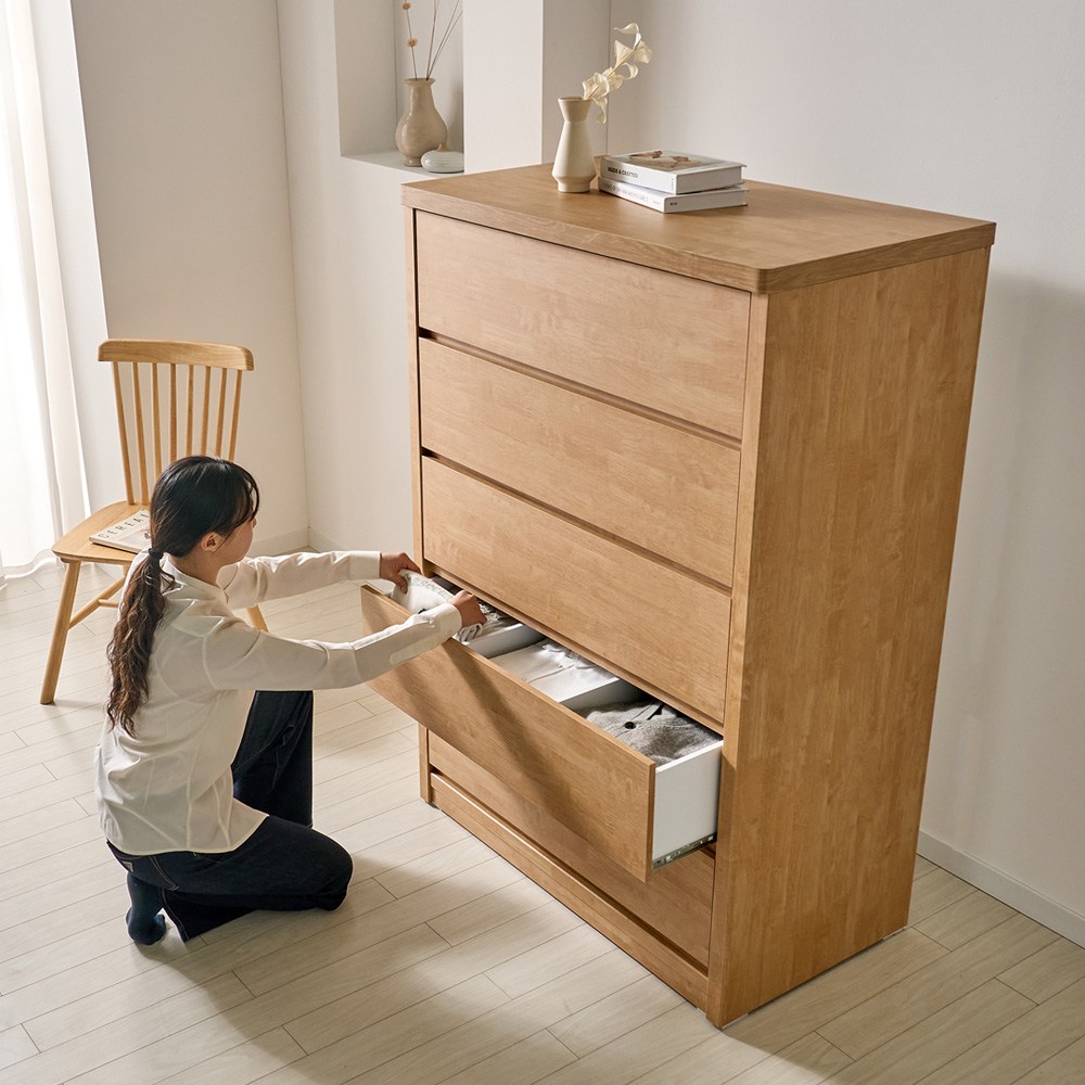 코코미 리얼빅 E0등급 900 5단 칸칸 속깊은 서랍장 대형 광폭 드레스룸 옷수납장, 5단, 내츄럴 219,000원